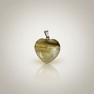 Zawieszka serce agat naturalny – kamień równowagi i harmonii