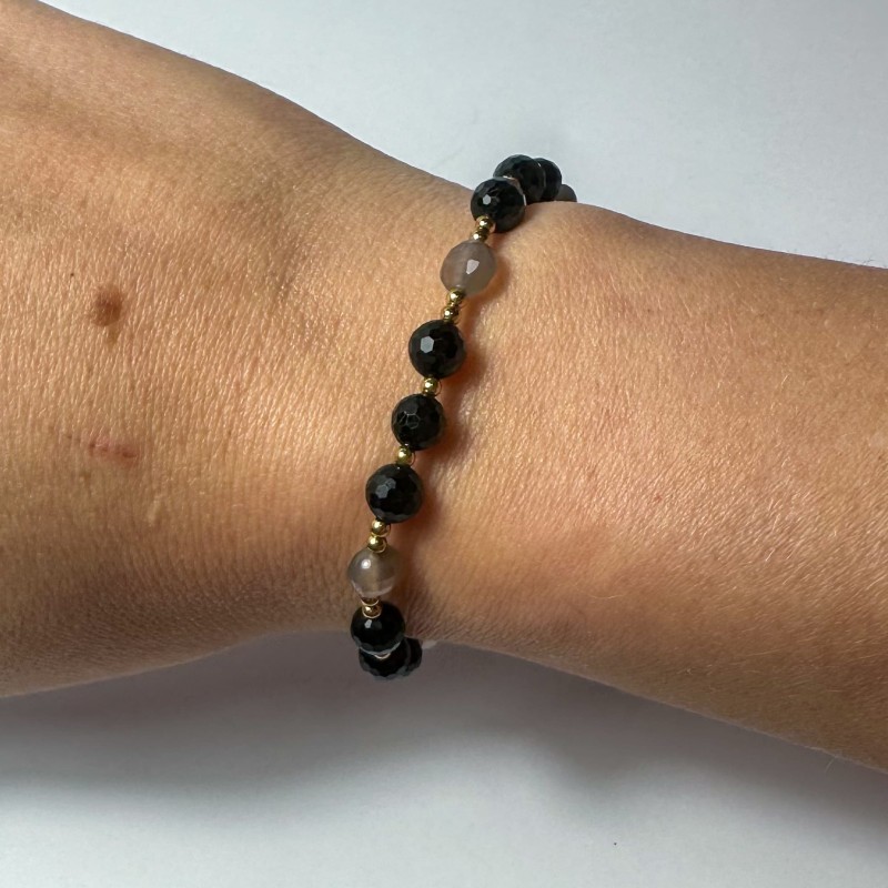 bransoletka na gumce z turmalinem