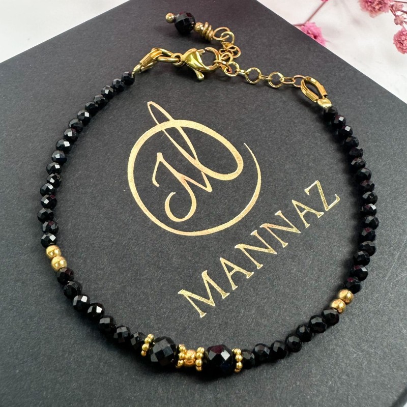 bransoletka  z czarnego turmalinu