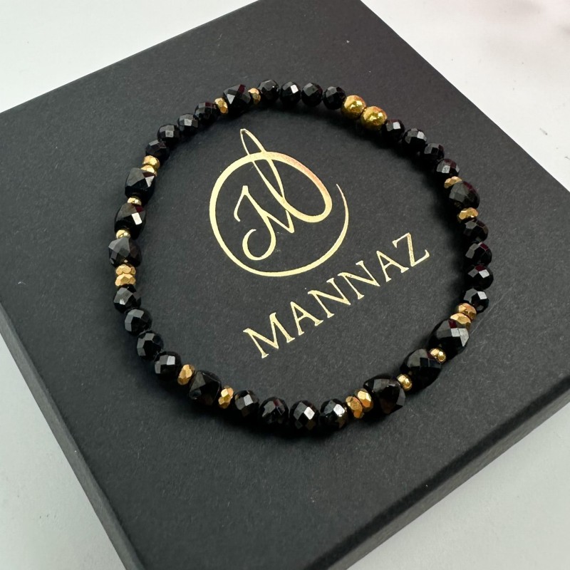 bransoletka  z czarnego turmalinu