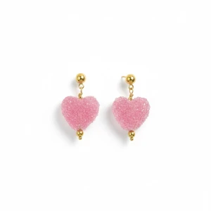 Kolczyki „Candy Heart” – różowe serca w stylu żelków